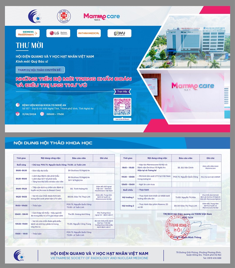 Thông tin hội thảo: Những tiến bộ mới trong chẩn đoán và điều trị ung thư vú